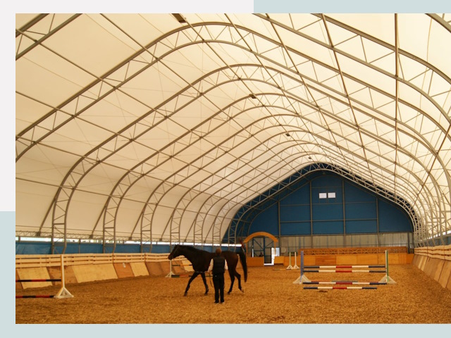 Строительство конных манежей в Якутске