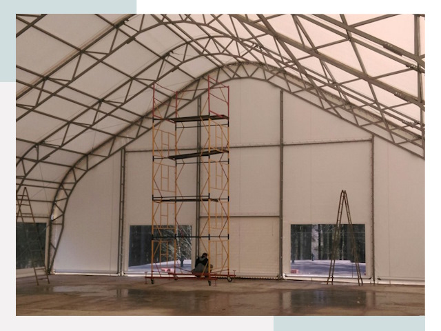 Шатровые ангары в Якутске