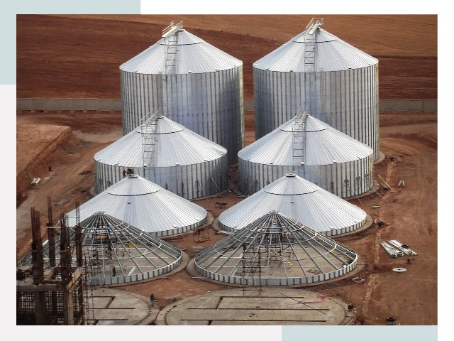 Строительство зерновых силосов в Якутске